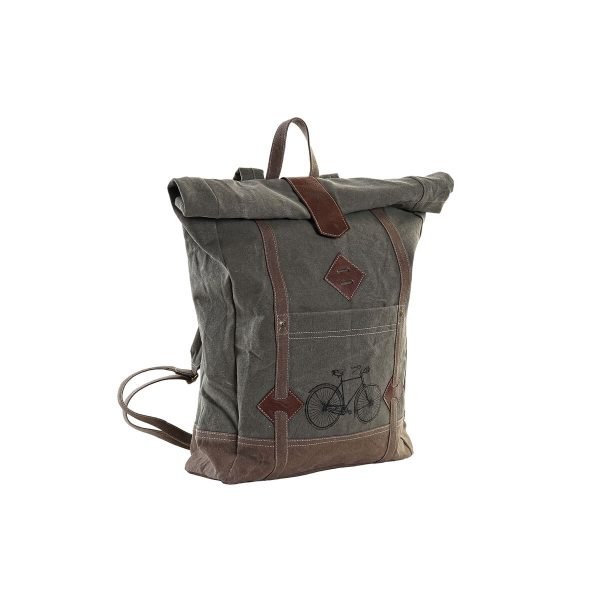 Ryggsäck Casual DKD Home Decor Canvas 44 x 12 x 49 cm Grå Brun