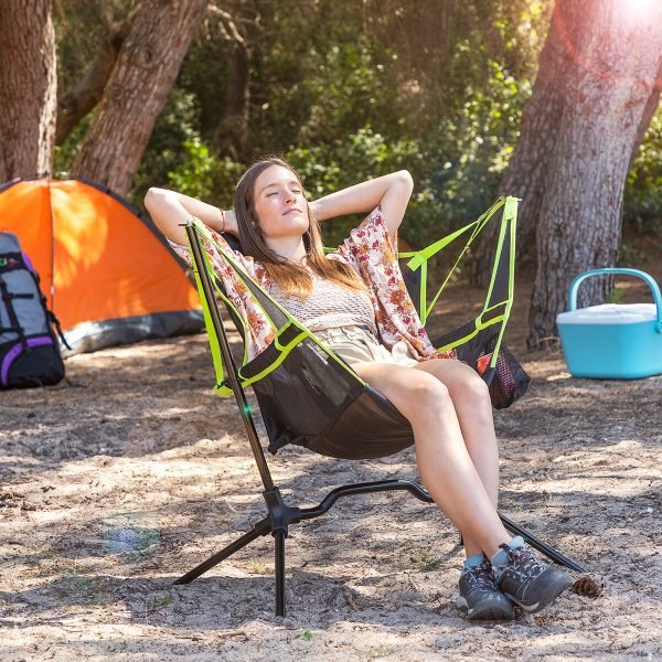 Hopfällbar campingstol med gungfunktion Kamprock InnovaGoods